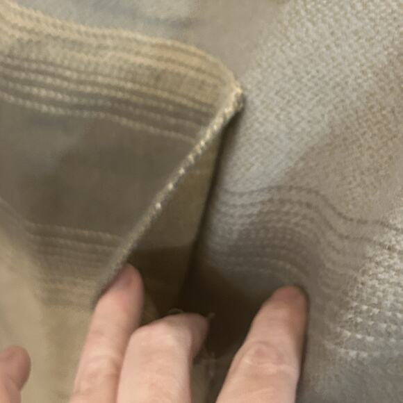 Free People Desert Dream Tan Striped Cowl Neck Poncho Southwestern Boho OS - Picture 3 of 7